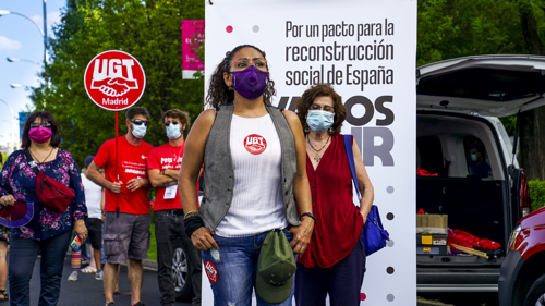 VIDEO | FeSMC UGT Madrid ha participado en la concentración #VamosASalir