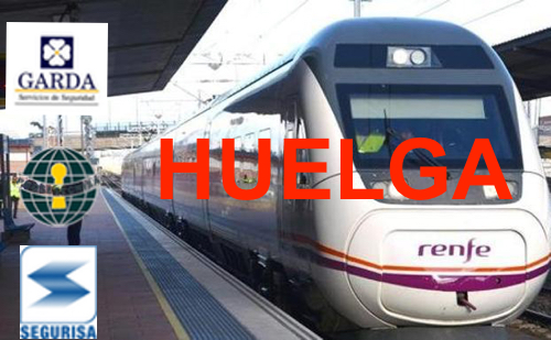 El 18 de abril se inicia la huelga de Vigilantes de Seguridad en Renfe Operadora