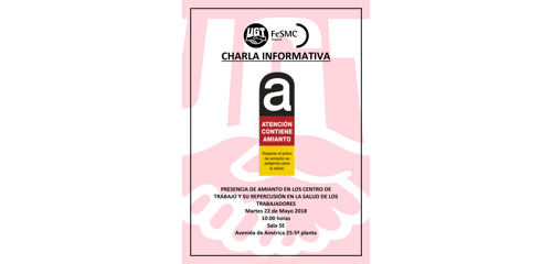 image Jornada: Presencia de amianto en los centros de trabajo  y su repercusión en la salud de los trabajadores