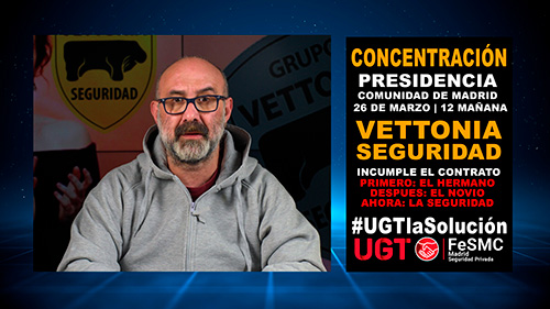 image Video | El Sector de Seguridad Privada se moviliza frente a la sede de la Comunidad de Madrid contra la empresa pirata de seguridad Vettonia 