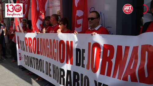 image VIDEO | BANCO SANTANDER | FeSMC UGT contra las prolongaciones de jornada y falta de control horario