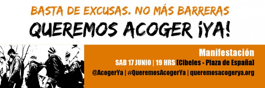 image ¡Queremos acoger ya! Manifestación 17 de Junio, ACUDE.