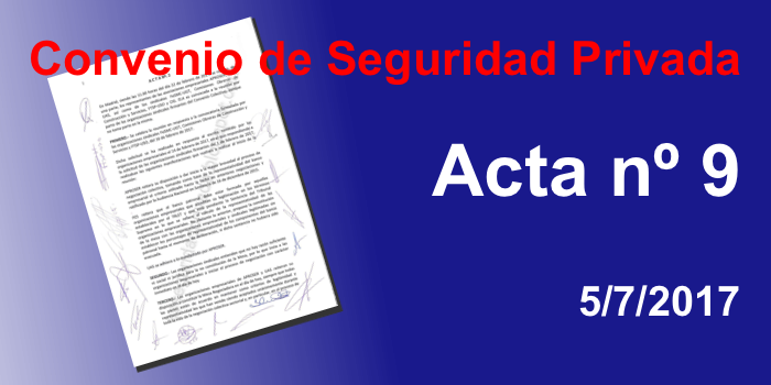 image Negociación convenio colectivo de seguridad privada || Acta nº 9