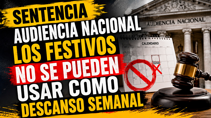 image La Audiencia Nacional establece que las empresas tienen que compensar los festivos que coincidan con días libres de descanso