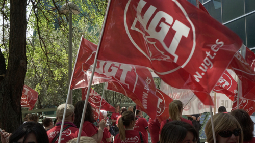 image Video | Convenio de Limpieza de Edificios de la Comunidad de Madrid | Concentración frente a la sede de ISS