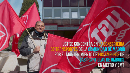 image VIDEO | Sindicato de Seguridad FeSMC UGT Madrid  | Concentración frente a la Conserjería de Transporte de la Comunidad de Madrid