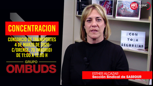 VIDEO | CONCENTRACION DE LAS PLANTILLAS DE OMBUDS SEGURIDAD EN METRO Y EMT DE MADRID TRAS EL ERE