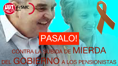 UGT inicia una campaña para recoger y devolver al Gobierno las cartas que comunican la ridícula subida de las pensiones