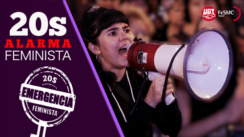 image VIDEO | FeSMC UGT MADRID participando en la ALARMA FEMINISTA del 20S