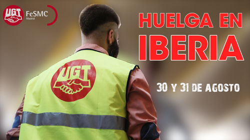 image VIDEO | FeSMC UGT MADRID participando en la concentración de apoyo a la huelga en IBERIA LAE SA OPERADORA