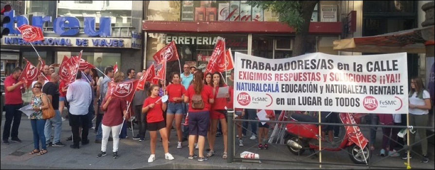 UGT pide una reunión a los nuevos consejeros de la CAM para encontrar una solución para los trabajadores y trabajadoras de Naturalcalá