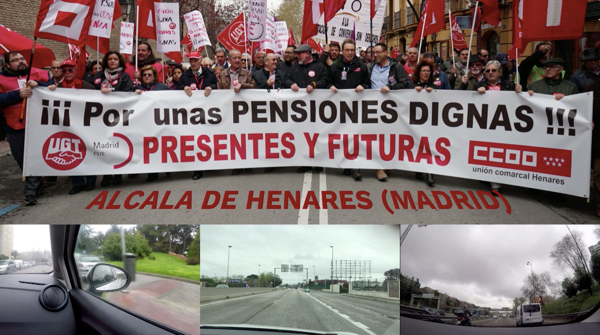 image FeSMC UGT Madrid en la manifestación por unas pensiones dignas (Alcalá de Henares 7/04/2018)