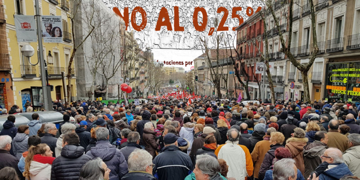 image Video || FeSMC UGT Madrid ha participado en la manifestación POR UNAS PENSIONES DIGNAS, no al 0,25% 