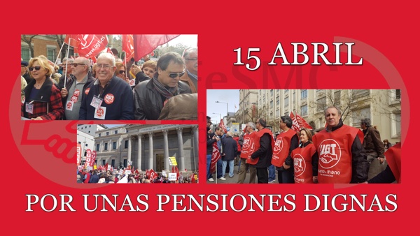 image FeSMC UGT Madrid participando en la manifestación POR UNAS PENSIONES DIGNAS