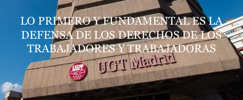UGT MADRID no comparte la utilización de las siglas para temas políticos territoriales