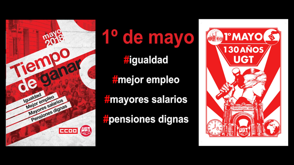 FeSMC UGT Madrid participando en la manifestación 1º de mayo