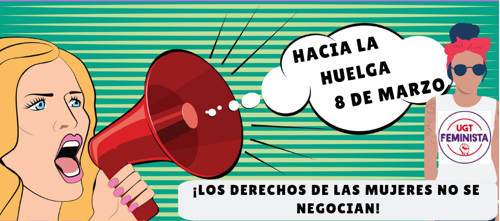 image Horarios de organización de FeSMC UGT Madrid en la  jornada FEMINISTA del  8 Marzo de 2019