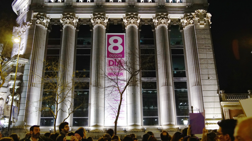 VIDEO | FeSMC UGT MADRID participando en la multitudinaria manifestación del 8M