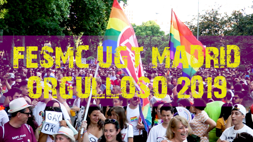 VIDEO | FeSMC UGT Madrid participando en la manifestación del ORGULLO 2019