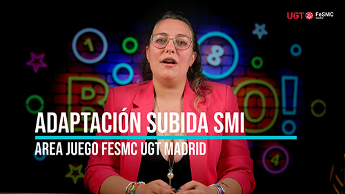 VIDEO | LUCIA PINILLA, AREA DE JUEGO DE FeSMC UGT MADRID | ADAPTACIÓN SUBIDA DEL SMI SECTOR DE JUEGOS