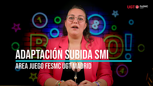 image VIDEO | LUCIA PINILLA, AREA DE JUEGO DE FeSMC UGT MADRID | ADAPTACIÓN SUBIDA DEL SMI SECTOR DE JUEGOS