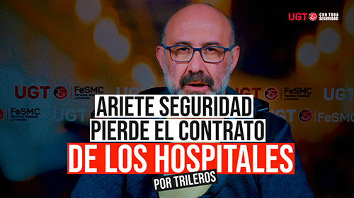 image VIDEO | EXPULSAN A ARIETE SEGURIDAD DEL CONTRATO PUBLICO DE LOS HOSPITALES DE MADRID, 30 MILLONES DE EUROS.