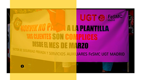 image VIDEO | LAS PLANTILLAS DE NORVIK SEGURIDAD Y SERVICIOS SE MOVILIZAN PARA RECLAMAR EL  ABONO DE SUS NOMINAS