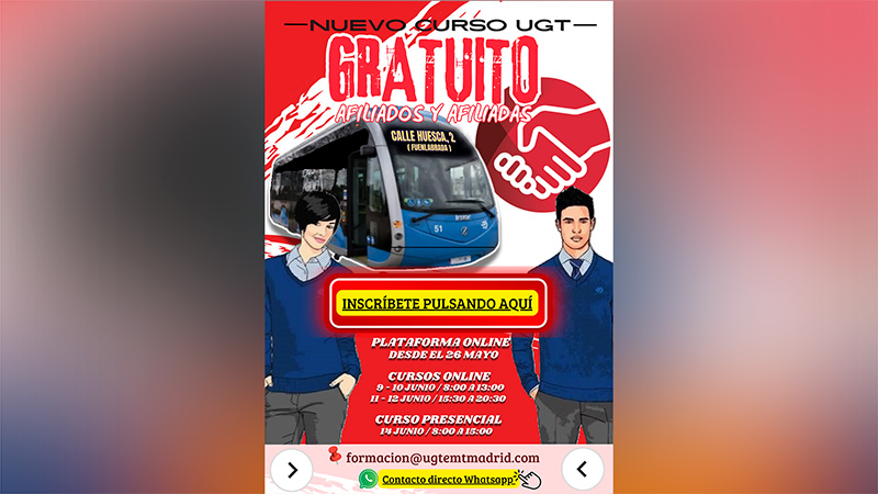 image Formacion | Curso gratuito en UGT de aspirantes a conductores de autobuses