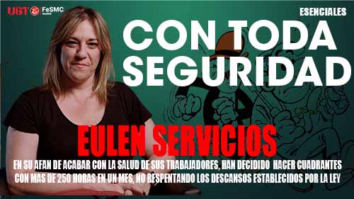 image VIDEO | En UGT denunciamos a EULEN por entregar a un trabajador un cuadrante con 250 horas, 85 horas extras.