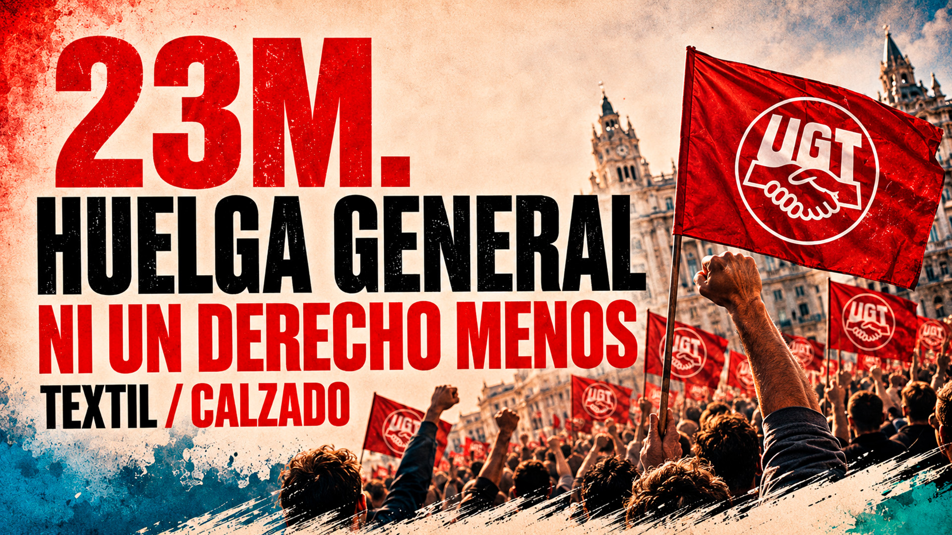 image UGT CONVOCA HUELGA EN TODA ESPAÑA ESTE SÁBADO 23 DE MAYO, EN CONTRA DEL CONVENIO COLECTIVO DE GRANDES EMPRESAS DEL TEXTIL Y DEL CALZADO (ARTE).