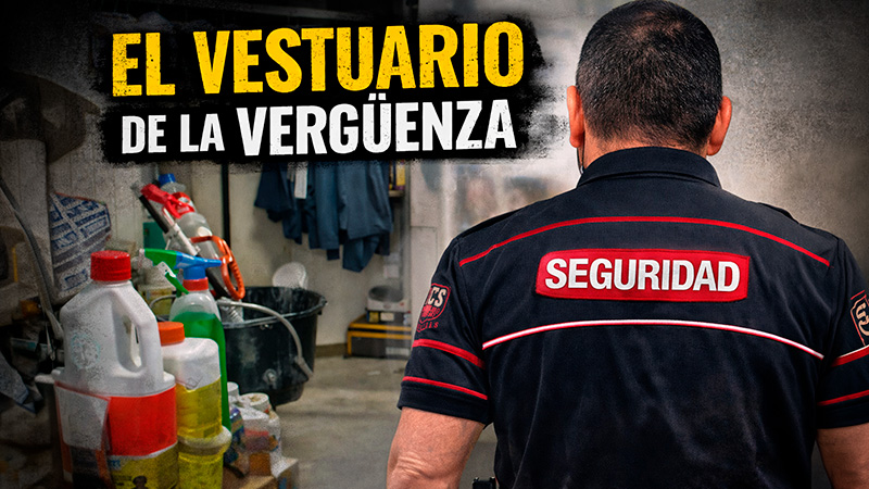 image Video | ICTS HISPANIA permite que WE WORK hagan cambiarse a los Vigilantes entre lejía y agua sucia