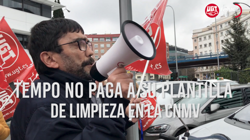 VIDEO | TEMPO NO PAGA A LA PLANTILLA QUE LIMPIEZA EN LA SEDE DE LA CNMV