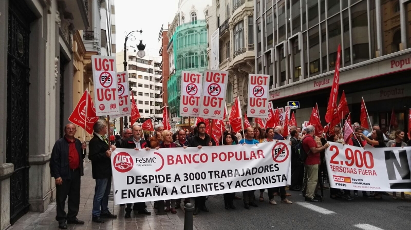 image UGT señala como causas del hundimiento del Banco Popular la ineptitud de sus directivos y la pasividad del Gobierno y los reguladores