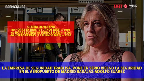 image VIDEO | LA EMPRESA DE SEGURIDAD TRABLISA, PONE EN RIESGO LA SEGURIDAD EN EL AEROPUERTO DE MADRID BARAJAS